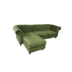 Canapea fixa cu sezlong Chesterfield