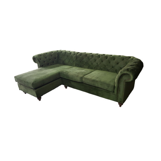 Canapea fixa cu sezlong Chesterfield