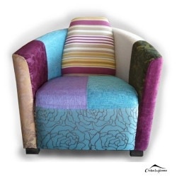 Fotoliu cu tapiterie de stofa Brandon