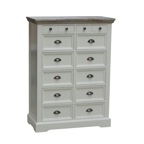 Comoda din lemn masiv de rasinos, Fleur, 88cm