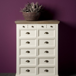 Comoda din lemn masiv de rasinos, Fleur, 88cm