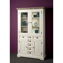 Vitrina din lemn masiv de rasinos, Fleur, 115cm