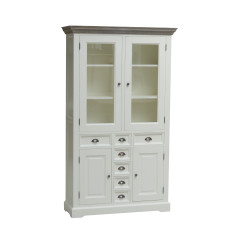 Vitrina din lemn masiv de rasinos, Fleur, 115cm