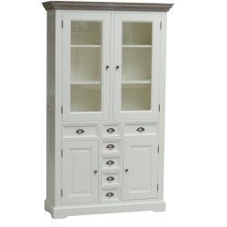 Vitrina din lemn masiv de rasinos, Fleur, 115cm