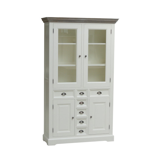 Vitrina din lemn masiv de rasinos, Fleur, 115cm