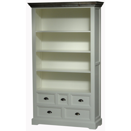 Biblioteca din lemn de rasinos, Fleur, 111cm 