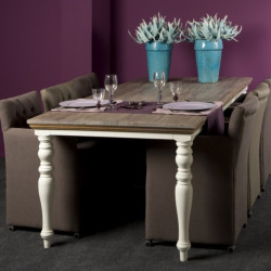 Masa dining din lemn masiv de rasinos, Fleur