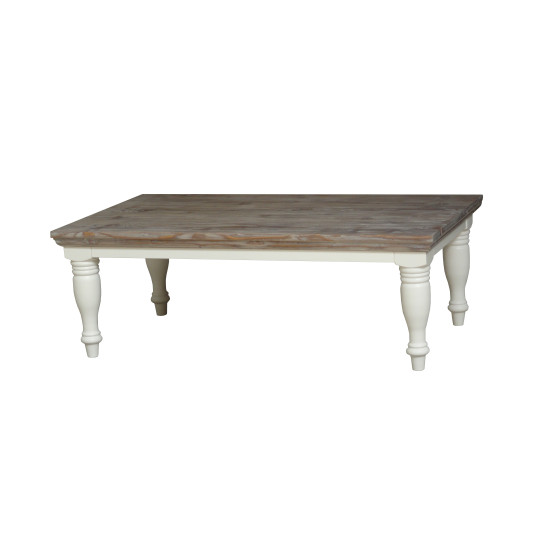 Masuta cafea din lemn masiv de rasinos, Fleur, 130cm