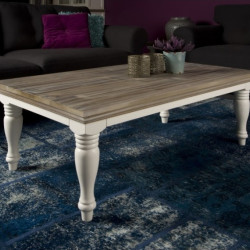 Masuta cafea din lemn masiv de rasinos, Fleur, 130cm