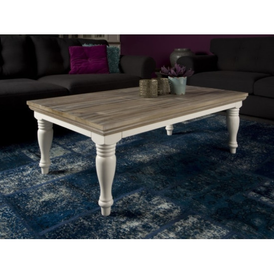 Masuta cafea din lemn masiv de rasinos, Fleur, 130cm