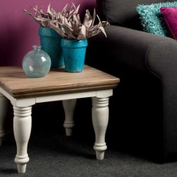 Masa cafea din lemn de rasinos, Fleur, 60cm