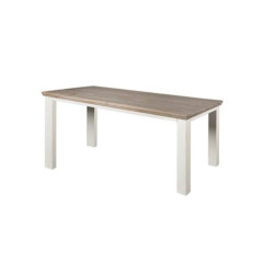 Masa dining din lemn masiv de rasinos cu picioare patrate, Fleur