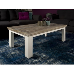 Masuta cafea din lemn masiv de rasinos cu picioare patrate, Fleur, 130cm