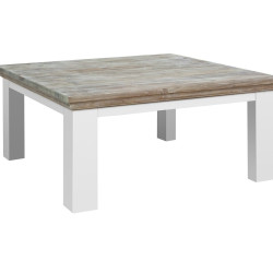 Masa cafea din lemn de rasinos cu picioare patrate, Fleur, 100 cm 