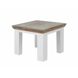 Masa cafea din lemn de rasinos cu picioare patrate, Fleur, 60 cm 