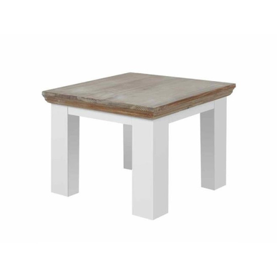 Masa cafea din lemn de rasinos cu picioare patrate, Fleur, 60 cm 