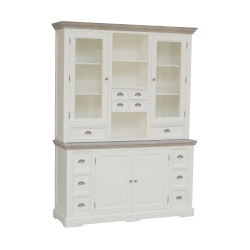 Bufet cu vitrina din lemn de rasinos, Fleur, 164 cm