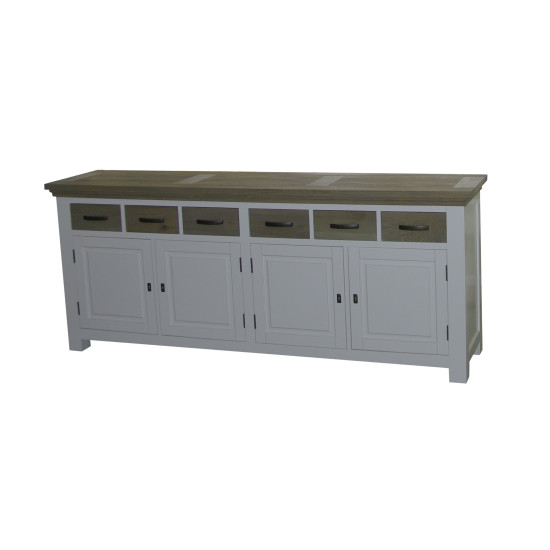 Bufet pe structura de rasinos, blat si fronturi de stejar, Parma, 220cm 