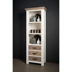 Etajera pe structura de rasinos si MDF, fronturi de stejar, Parma, 70cm