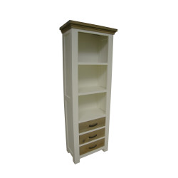 Etajera pe structura de rasinos si MDF, fronturi de stejar, Parma, 70cm