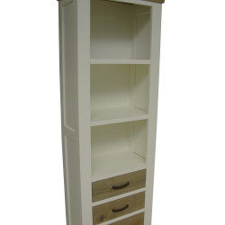 Etajera pe structura de rasinos si MDF, fronturi de stejar, Parma, 70cm