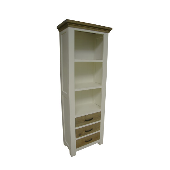 Etajera pe structura de rasinos si MDF, fronturi de stejar, Parma, 70cm