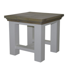 Masuta cafea din rasinos cu blat din stejar, Parma, 60cm