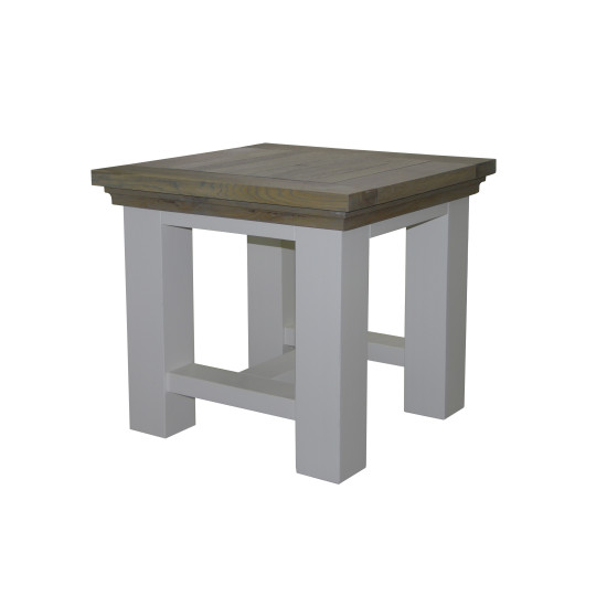 Masuta cafea din rasinos cu blat din stejar, Parma, 60cm