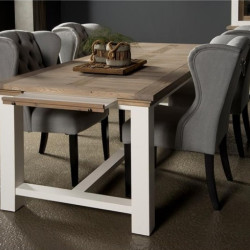 Masa dining din rasinos cu blat din stejar, Parma, 160cm