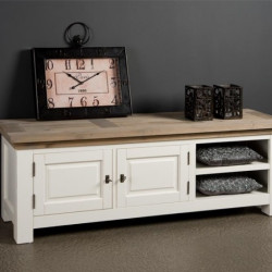 Comoda TV pe structura de rasinos si MDF, blat de stejar, Parma, 160 cm