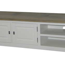 Comoda TV pe structura de rasinos si MDF, blat de stejar, Parma, 160 cm