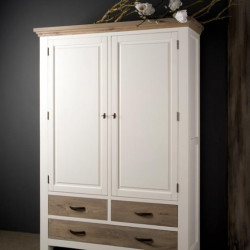 Dulap pe structura de rasinos si MDF, fronturi de stejar, Parma, 140cm