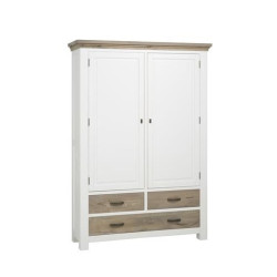 Dulap pe structura de rasinos si MDF, fronturi de stejar, Parma, 140cm