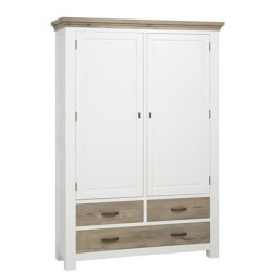 Dulap pe structura de rasinos si MDF, fronturi de stejar, Parma, 140cm