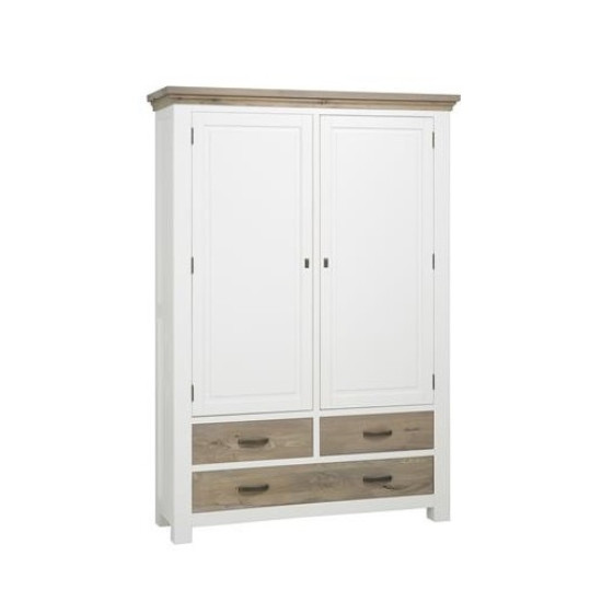 Dulap pe structura de rasinos si MDF, fronturi de stejar, Parma, 140cm