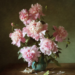 Tablou Bujori in vaza