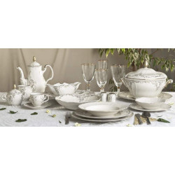 Serviciu Masa Berlin Ivoire 25 piese Matt Gold