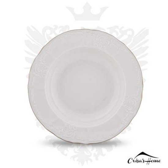 Set Farfurii Berlin Ivoire Premium 18 piese Matt Gold