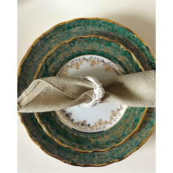 Set Farfurii 18 piese Angelique Smarald