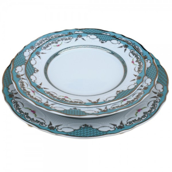 Serviciu masa 25 piese Vicomte Azzurro