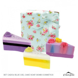 Set cadou Blue Ciel Cake Soap, Bomb Cosmetics