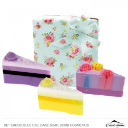 Set cadou Blue Ciel Cake Soap, Bomb Cosmetics