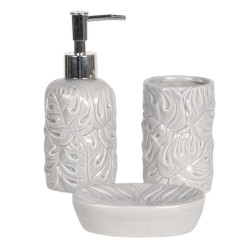 Set de baie 3 piese "Grey Leaves"